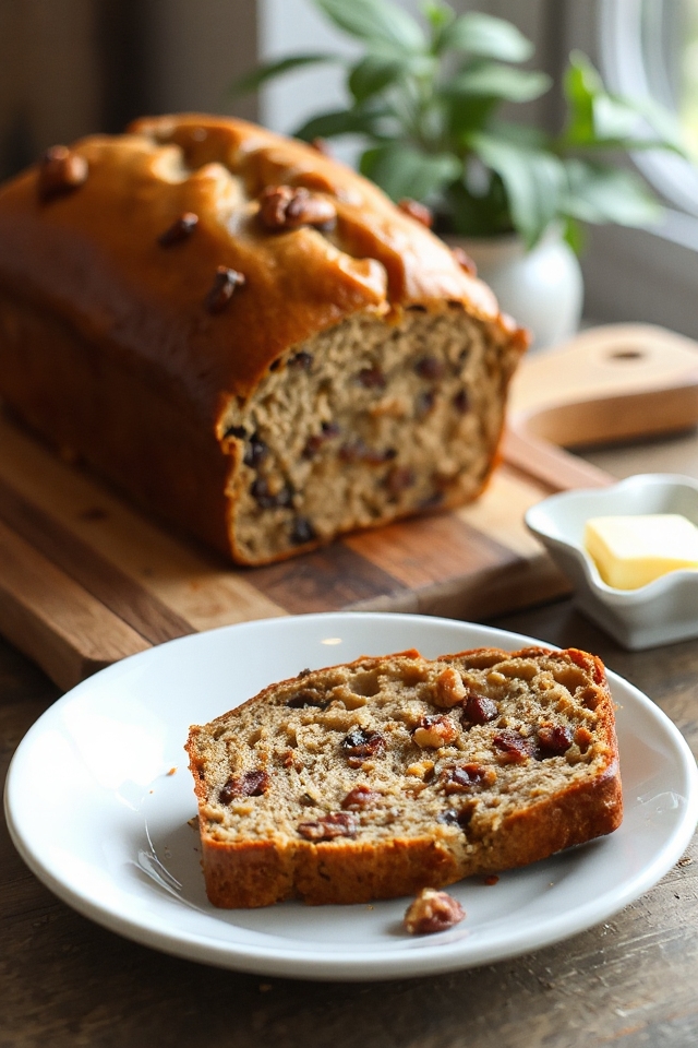 bake delicious banana walnut bread