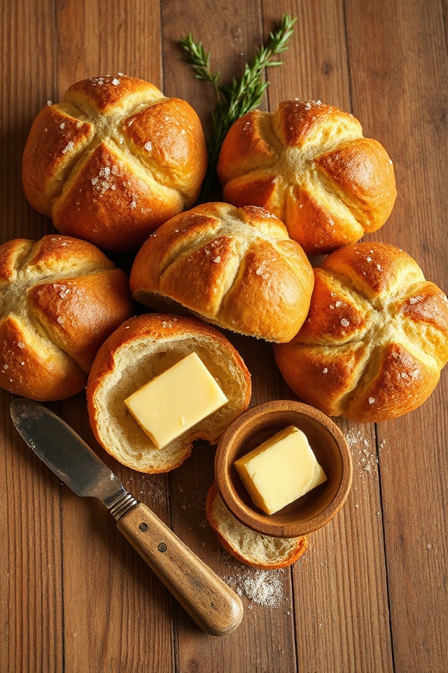 baking delicious french rolls