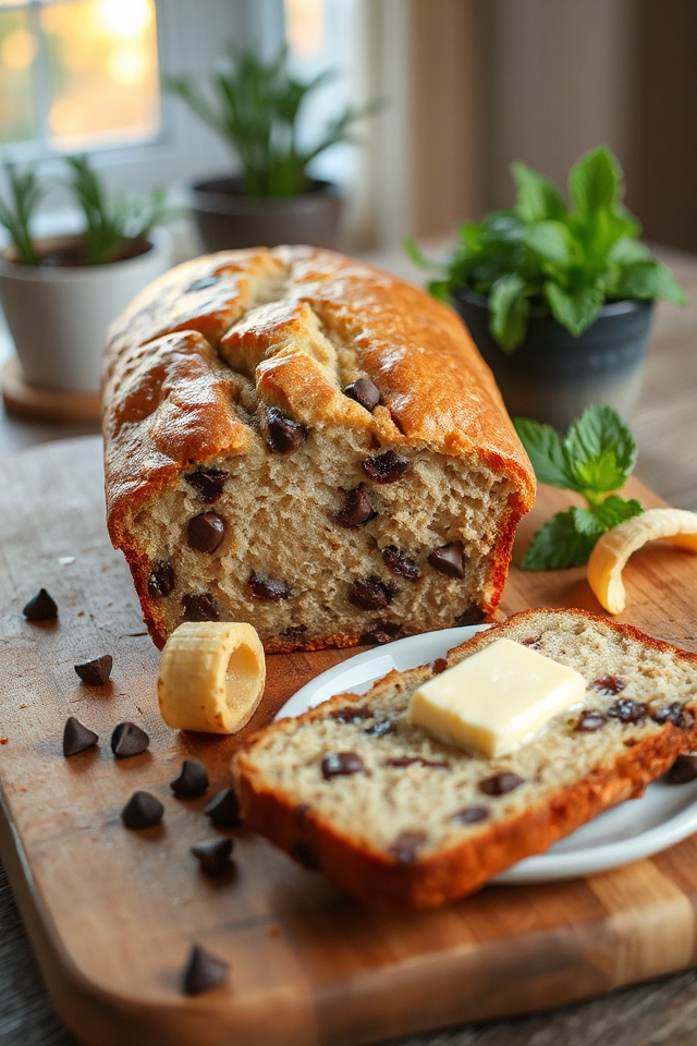 banana chocolate chip bread recipe