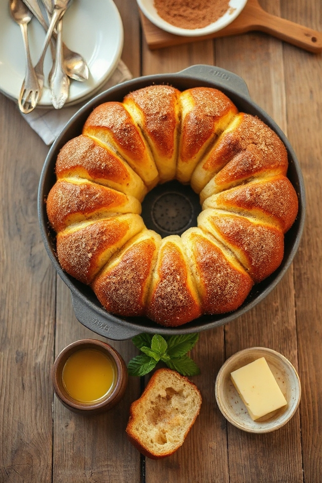 cinnamon flavored pull apart bread