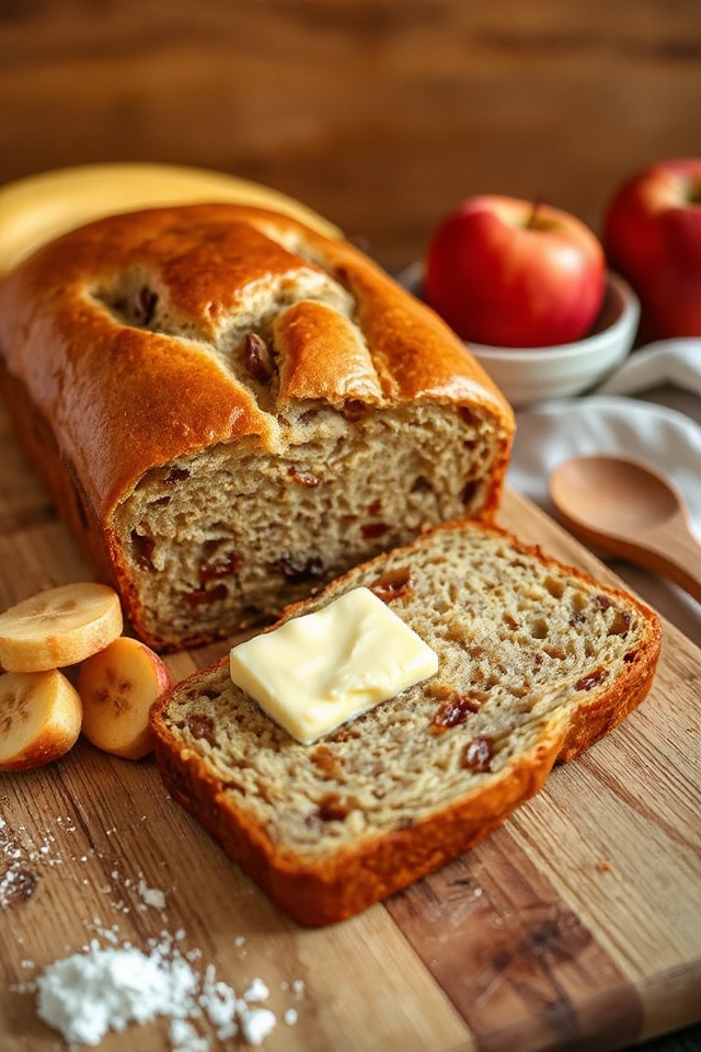 delicious banana apple bread