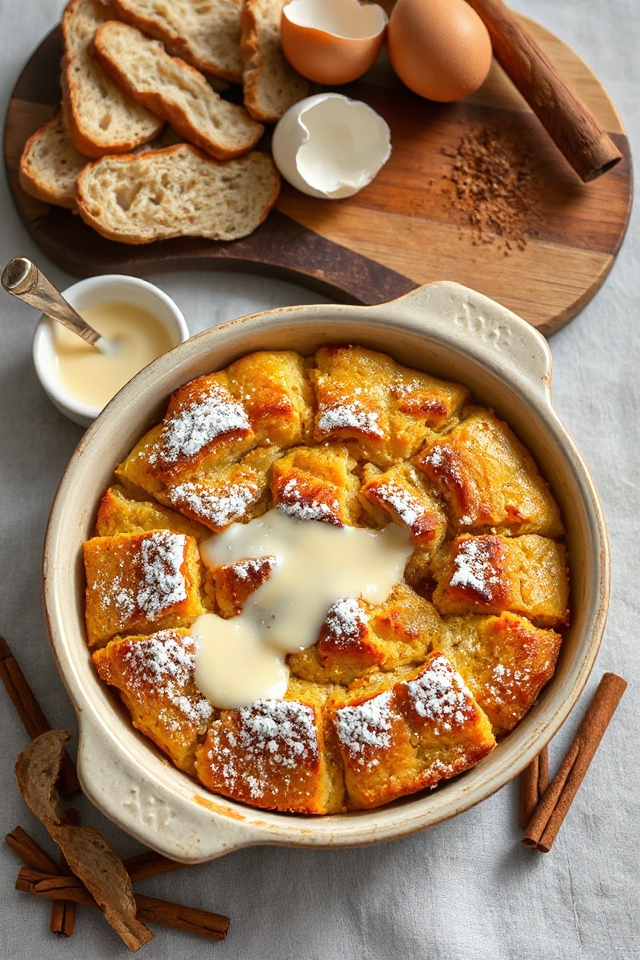 delicious dessert bread pudding