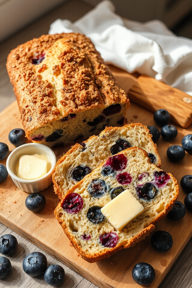 delicious homemade blueberry bread