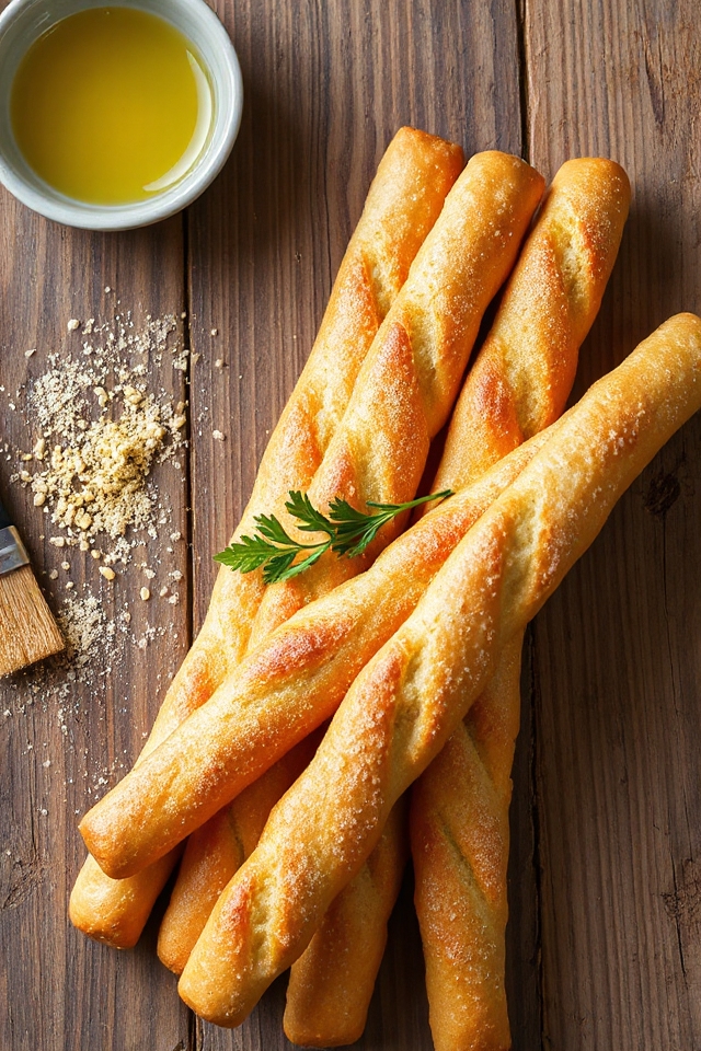 homemade crispy breadsticks recipe