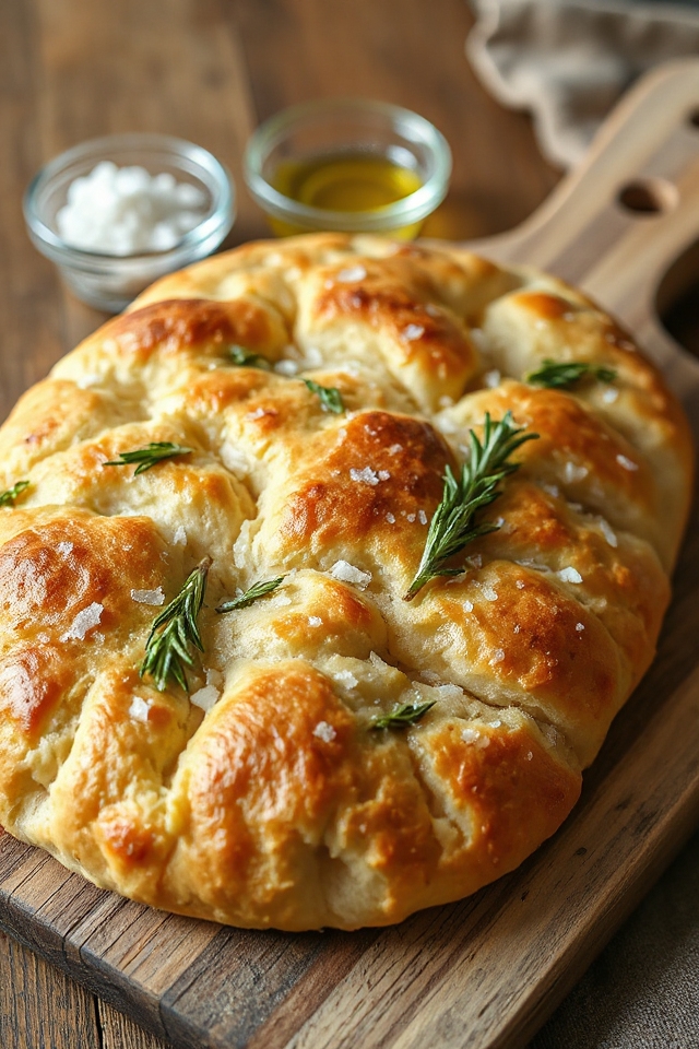 homemade rosemary focaccia bread
