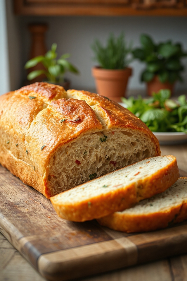 homemade tomato basil bread