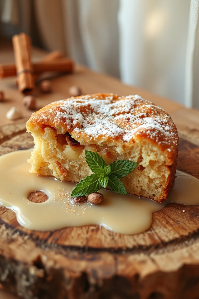 homemade warm bread pudding