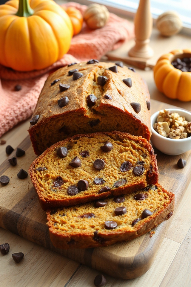 pumpkin bread with chocolate chips