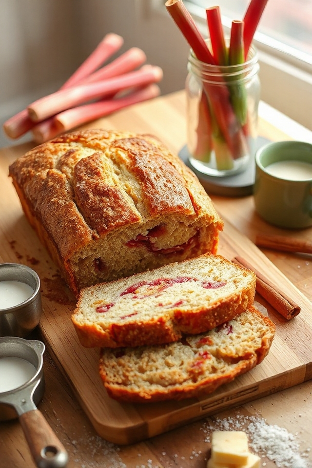 rhubarb bread baking instructions