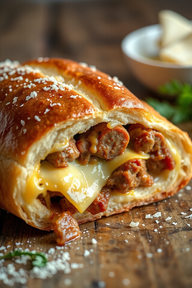 sausage bread baking process