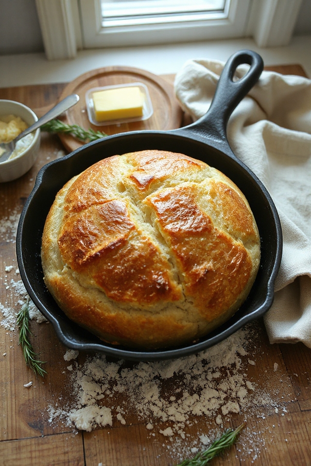 skillet bread cooking instructions