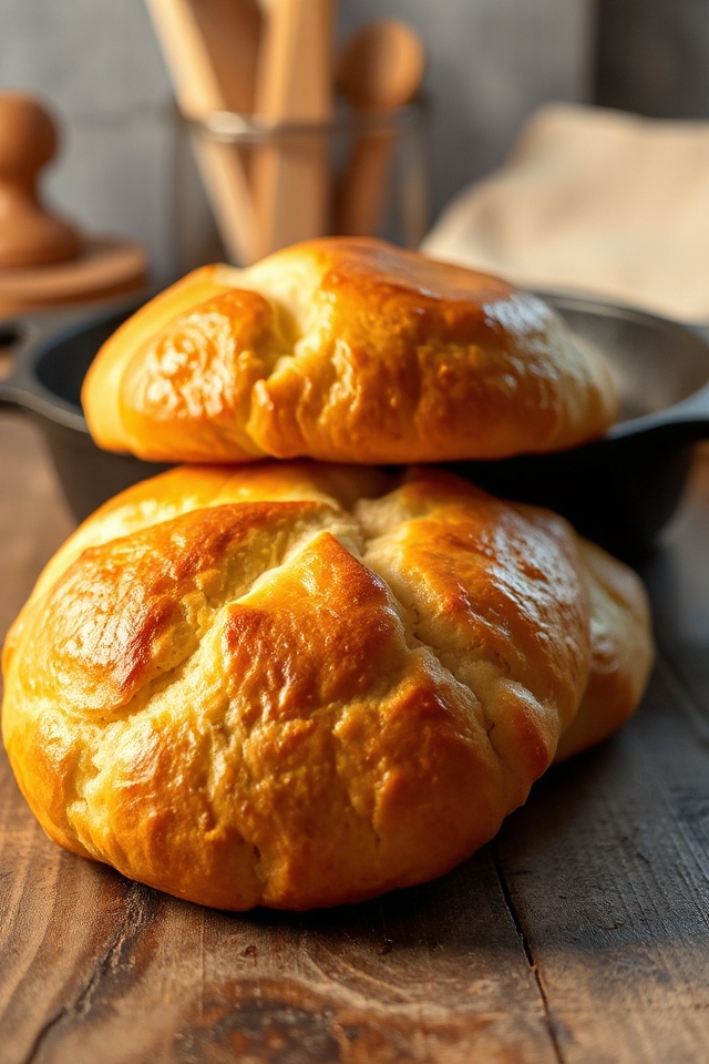 skillet bread frying process