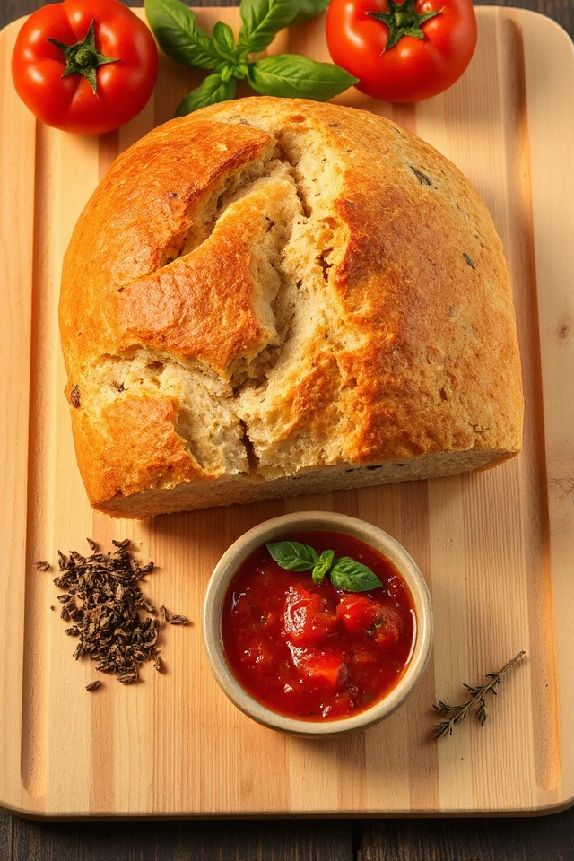 tomato basil flavored bread