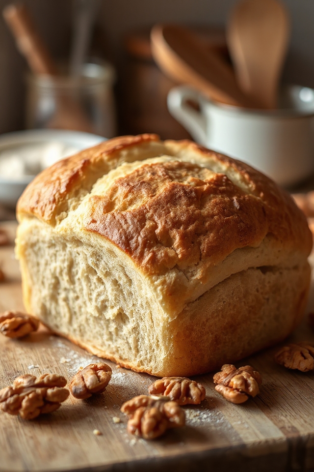 walnut bread baking process